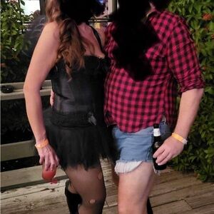 Fallen Angel costume with wings and halo